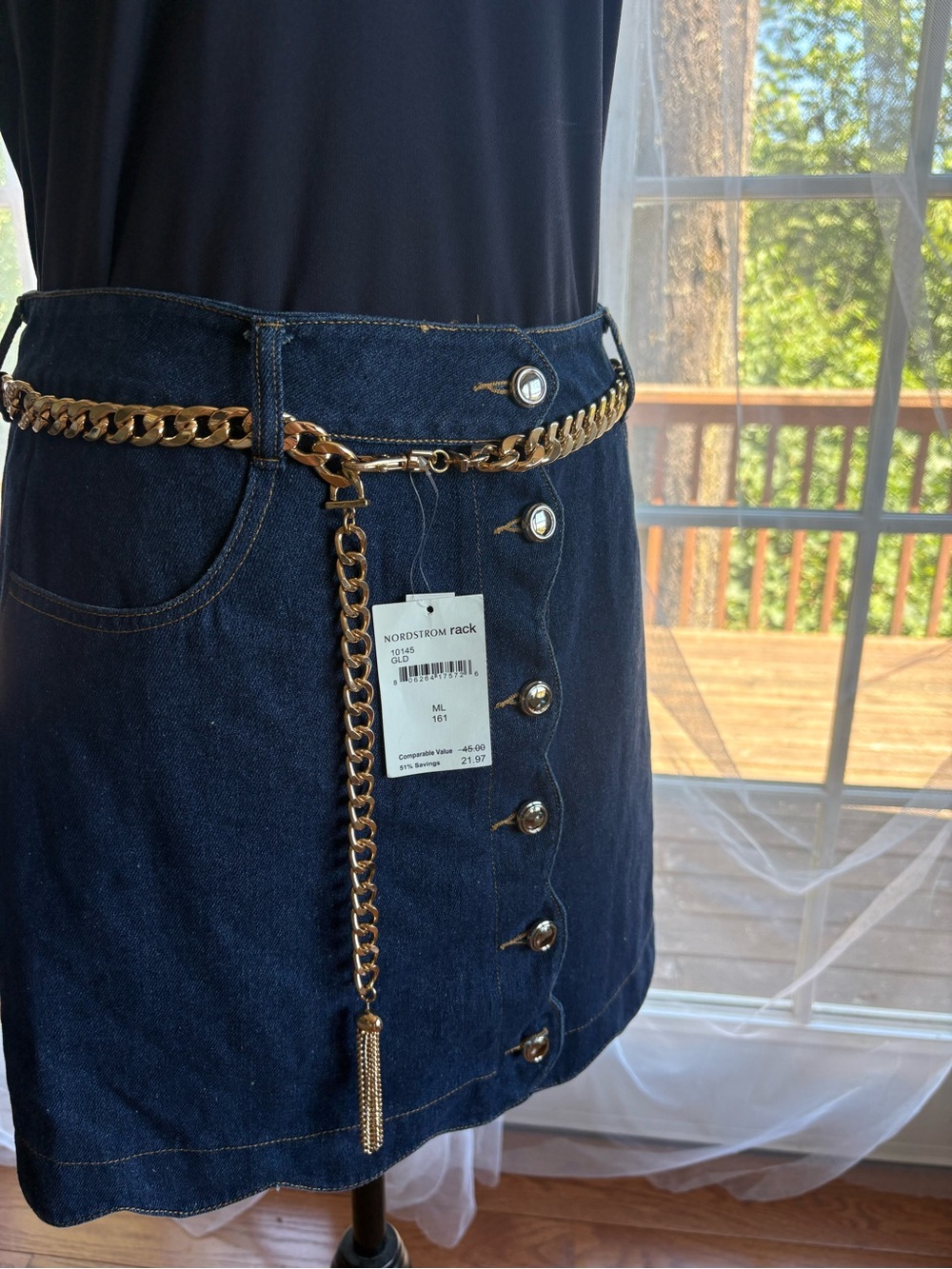 Gold Chain Belt, size ML - Picture 1 of 5